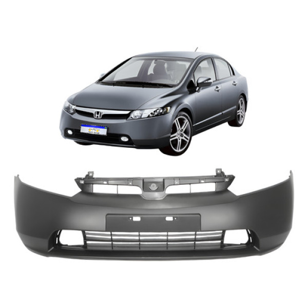 Parachoque Honda New Civic 2006 2007 2008 Com Ressalto Novo