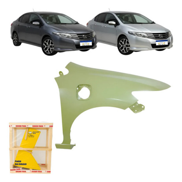 Paralama Honda City 2008 A 2014 C/furo Tanque Novo Ld
