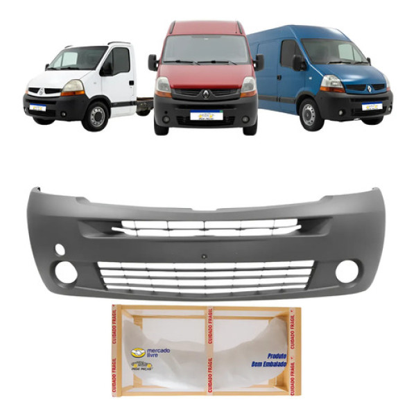 Parachoque Dianteiro Renault Master 2009 10 11 12 2013 Preto