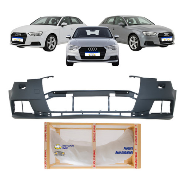 Parachoque Audi A3 Sportback 2016 2017 2018 2019 C/ Esguicho Cinza