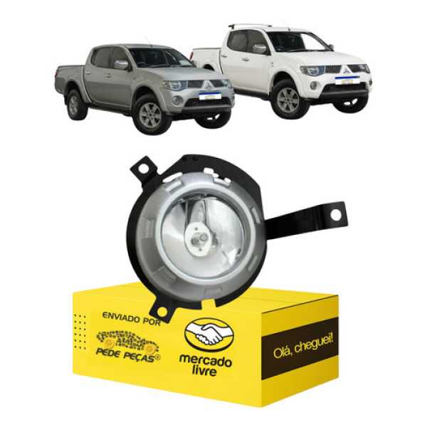 Farol Milha Direito Triton L200 2008 2009 2010 2011 Novo Cristal Direito