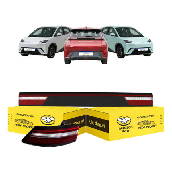 Kit Lanterna Esquerda E Central Dolphin Mini 2024 25 2026 Esquerdo/motorista Fumê