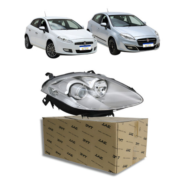 Farol Direito Fiat Bravo 2011 A 2016 C/globo Elétrico Novo Direito/passageiro