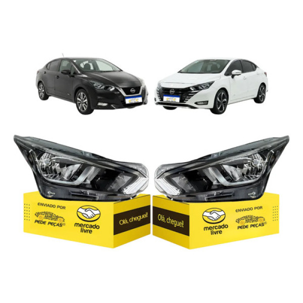 Par Farol Sinaleira Nissan Versa 2021 2022 2023 24 25 2026 Ambos Lados
