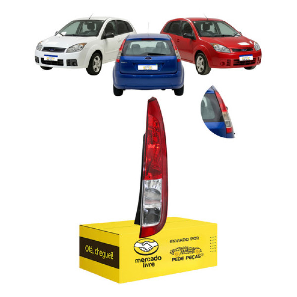 Lanterna Sinaleira Fiesta Hatch 2008 2009 2010 Cristal L.d Direito/passageiro Vermelho Cristal