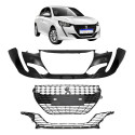 Kit Parachoque Peugeot 208 2020 21 A 24 Grade Friso Preto