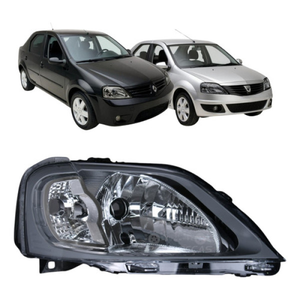 Farol Ld Logan 2007 2008 2009 2010 2011 A 2013 Macara Cinza