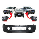 Parachoque L200 Triton 2017 2018 2019 2020 Novo S/f Moldura Preto