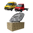 Farol Cromado Manual Sprinter 2013 A 2016 Foco Duplo Novo Esquerdo/motorista