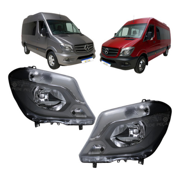 Farol Mercedes Sprinter Chasis Chassi Van 2017 A 2019 Par 