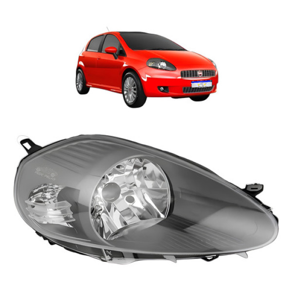 Farol Fiat Punto 2007 2008 2009 2010 2011 2012 Novo Direito Direito/passageiro Farol Fiat Punto 2007 2008 2009 2010 2011 2012 Novo Direito Direito/passageiro