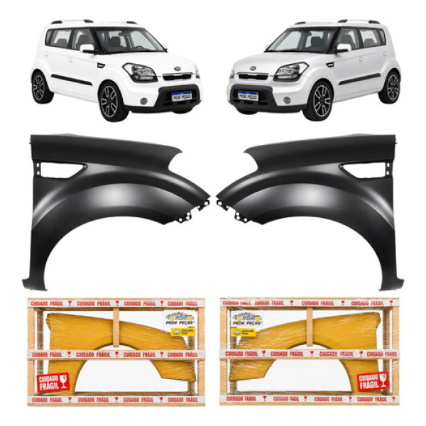 Par Paralama Kia Soul 2009 A 2014 C/furo Ex U.153 Novo
