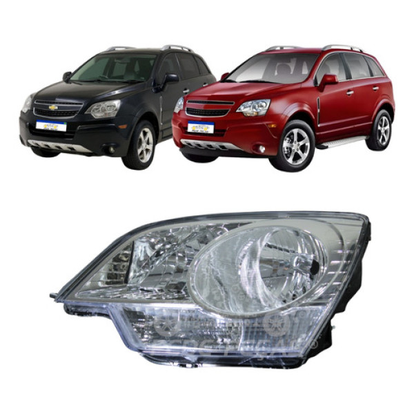 Farol Esquerdo Chevrolet Captiva 2008 A 2014 Manual