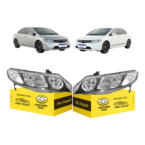 Par Farol Civic 2007 2008 2009 2010 2011 Sinaleira Lanterna Esquerdo