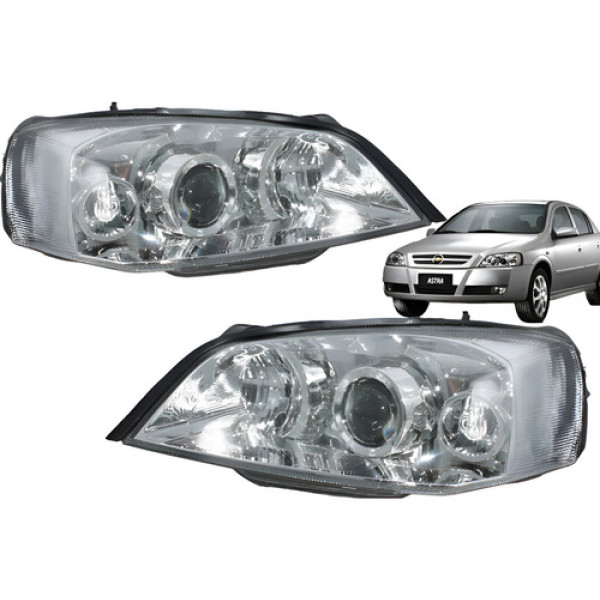 Par Farol Gm Astra Cromado 04 2006 2007 2008 2009 2010 2011 Esquerdo