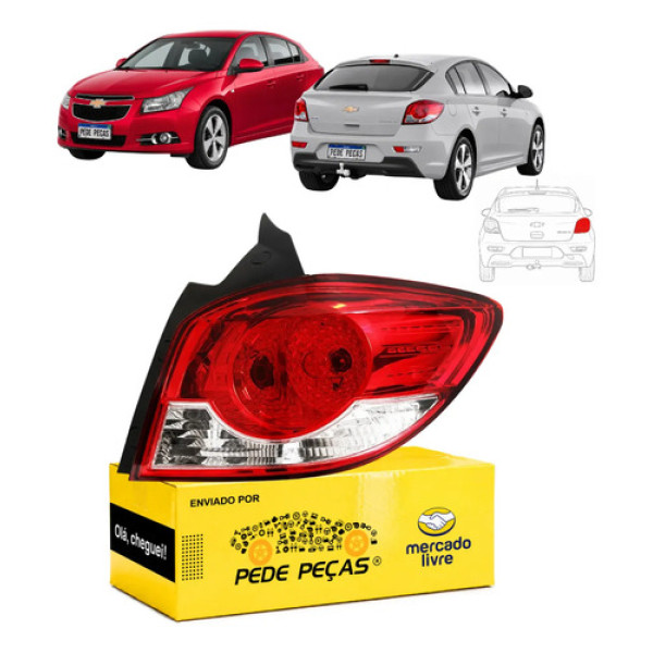 Sinaleira Traseira Cruze Hatch Sport6 Novo 2012 A 2016 Ld Direito/passageiro Vermelho