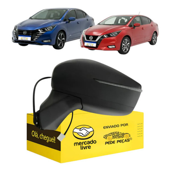 Retrovisor Versa 2021 22 23 24 25 2026 Elétrico C/pisca Le