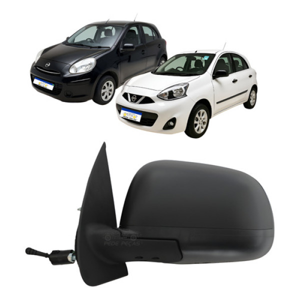 Retrovisor Esquerdo Manual Nissan March 2012 2013 A 2020  Esquerdo
