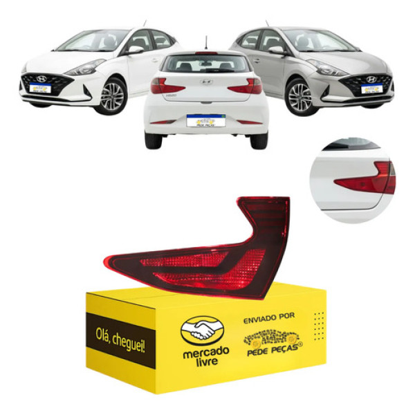 Lanterna Sinaleira Tampa Hb20 Hatch 2020 2021 2022 Fume L.d Direito/passageiro Fumê