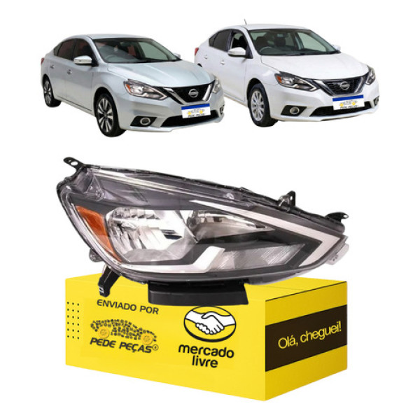 Farol Nissan Sentra 2017 2018 2019 2020 Sv S Sl