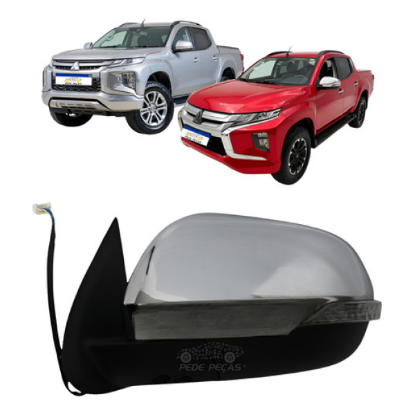 Retrovisor Le Mitsubishi Triton 2021 A 2025 C/pisca Elétrico Esquerdo