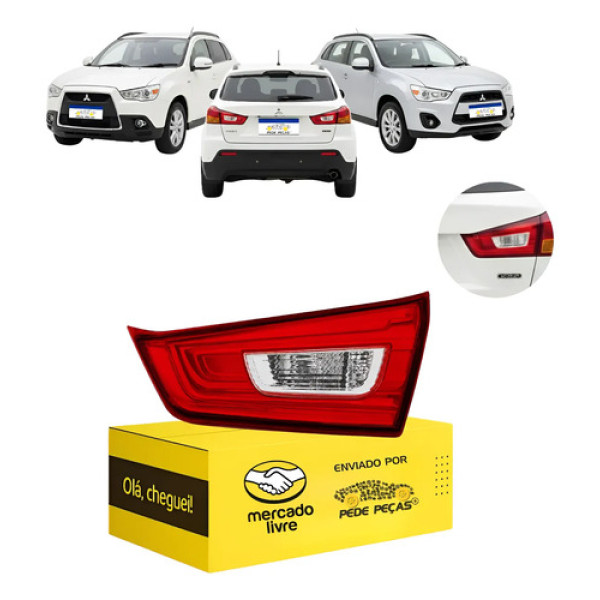 Lanterna Tampa Mitsubishi Asx 2010 2011 12 13 14 A 2022 Ld Direito/passageiro Cristal