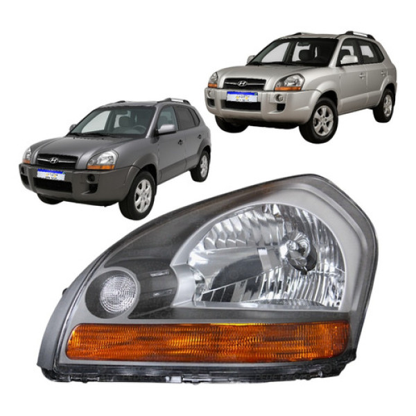 Farol Hyundai Tucson 2009 2010 A 2017 M/cinza Ambar Esquerdo
