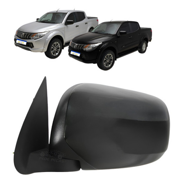 Retrovisor Esquerdo Manual Mitsubishi Triton 2016 A 2022  Esquerdo