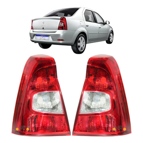 Lanterna Traseira Renault Logan 2011 2012 2013 Nova Direito Vermelho