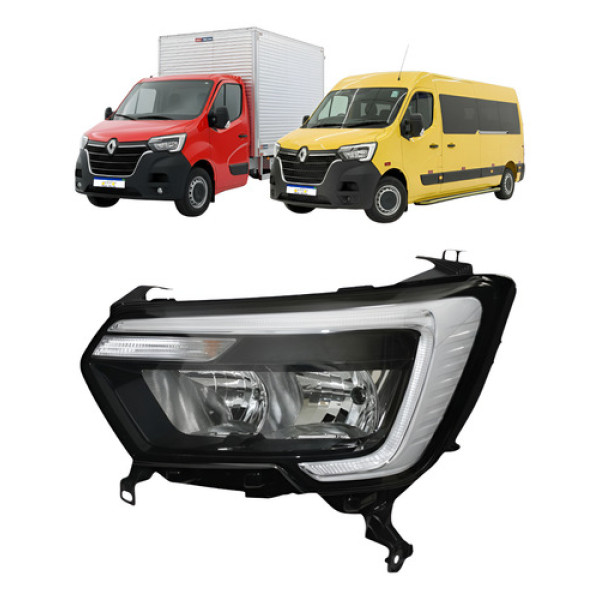 Farol Esquerdo Renault Master 2023 2024 2025 2026 Led Novo Esquerdo/motorista Farol Esquerdo Renault Master 2023 2024 2025 2026 Led Novo Esquerdo/motorista