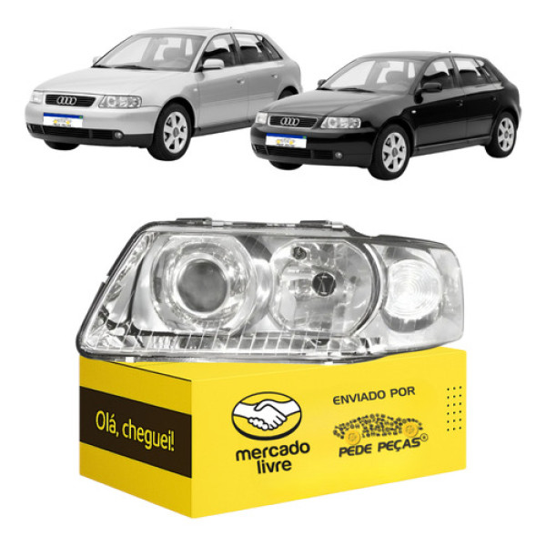 Farol Audi A3 1999 2000 2001 2002 2003 2004 2005 2006 L.e Esquerdo/motorista