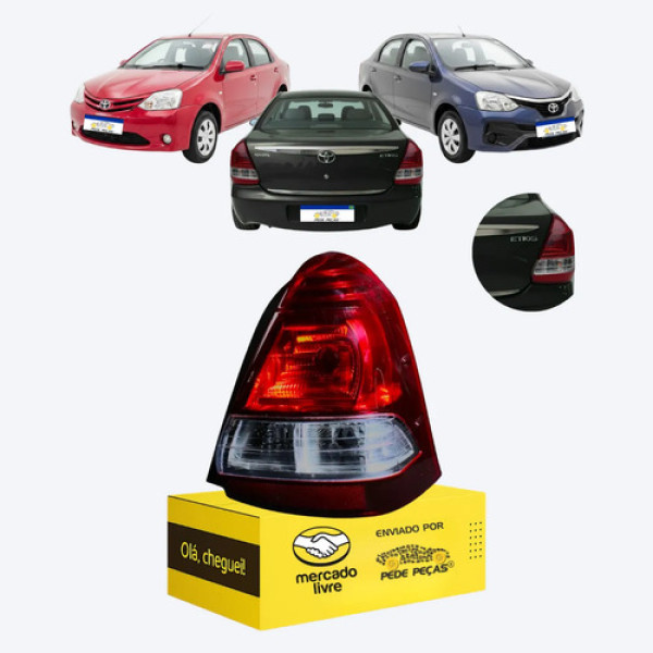Lanterna Traseira Direita Etios Sedan 2013 14 15 A 2021 Fumê Direito/passageiro
