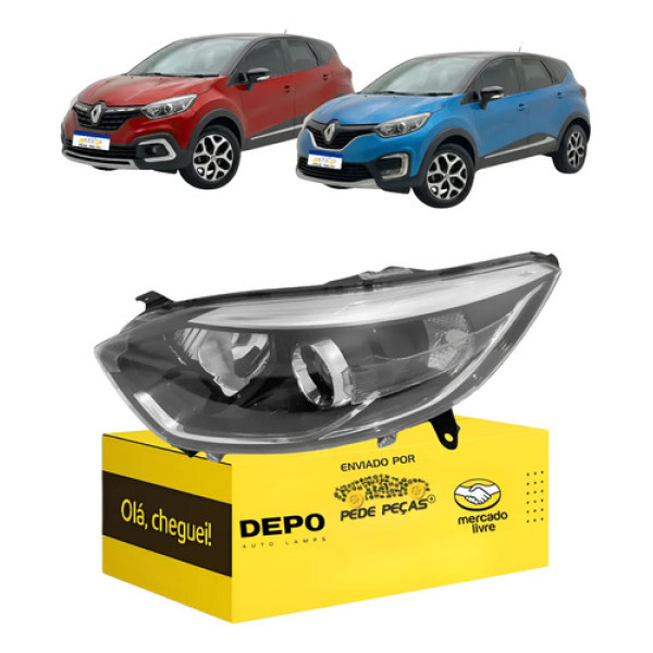 Farol Captur 2017 18 19 20 21 22 2023 Zen Intense L.e Esquerdo/motorista