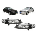 Farol Chevrolet Vectra 1999 A 2005 Par Mascara Negra Novo