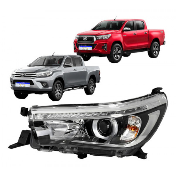 Farol Toyota Hilux 2016 2017 2018 2019 2020 L.e Novo Com Led