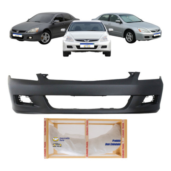 Parachoque Dianteiro Honda Accord 2006 2007 Sem Sensor Preto
