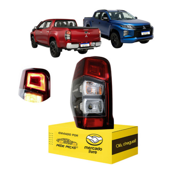 Lanterna L200 Triton Sport 2021 22 23 24 2025 S/led L.e Esquerdo/motorista Vermelho