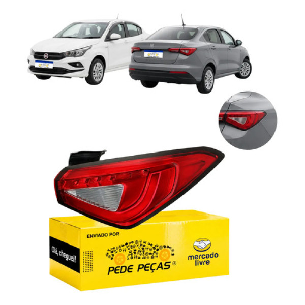 Lanterna Sinaleira Fiat Cronos 2018 A 2026 C/led Fumê Ld Direito/passageiro Vermelho