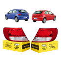Par Lanterna Vw Gol G5 2009 2010 2011 2012 Cristal Ambos Lados Vermelho