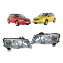 Par Farol Fiat Stilo 2008 A 2011 Cromado Elétrico C/auxiliar Ambos Lados