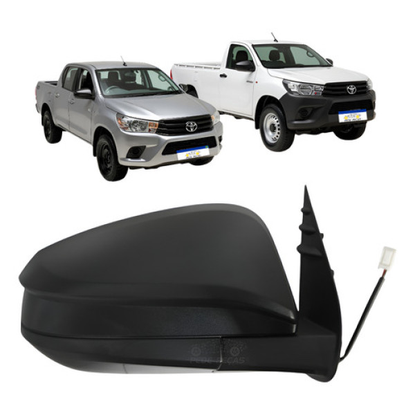 Retrovisor Toyota Hilux 2016 2017 A 2025 Preto Texturizado 