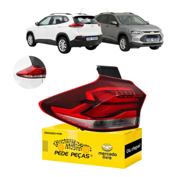 Lanterna Canto Chevrolet Tracker 2020 21 22 A 2025 C/led Le Esquerdo/motorista Vermelho Cristal