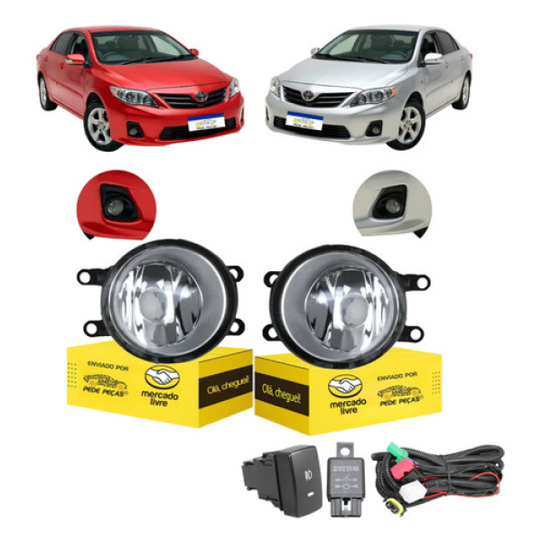 Kit Milha Cibie Auxiliar Corolla 2009 10 11 12 13 14 A 2018 Cristal