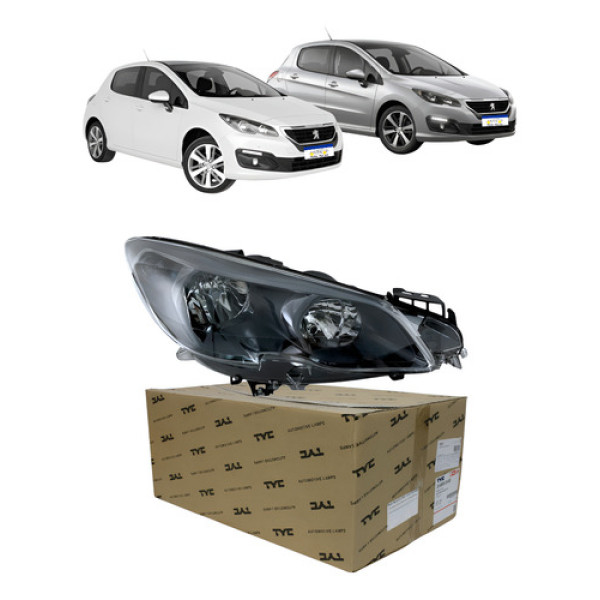 Farol Direito Peugeot 308 2016 A 2019 Mascara Cinza Novo Direito/passageiro Farol Direito Peugeot 308 2016 A 2019 Mascara Cinza Novo Direito/passageiro
