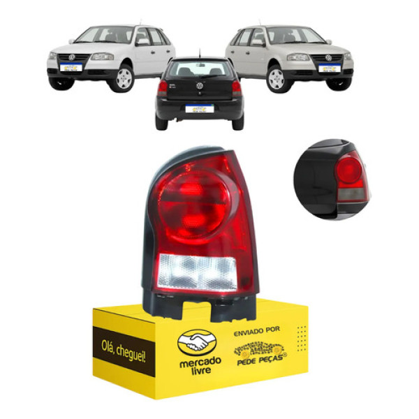 Sinaleira Traseira Direita Vw Gol G4 2006 2007 08 09 10 2011 Direito/passageiro