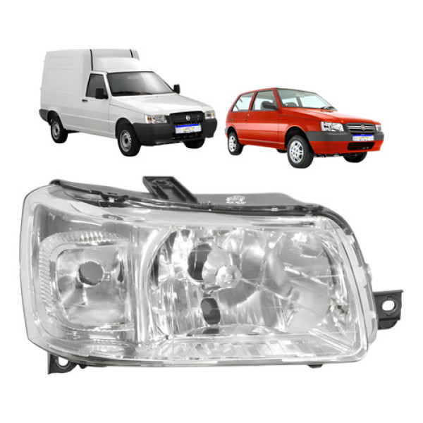 Farol Fiat Uno Fiorino Mille Economy 2004 2005 A 2013 Ld Direito/passageiro Farol Fiat Uno Fiorino Mille Economy 2004 2005 A 2013 Ld Direito/passageiro