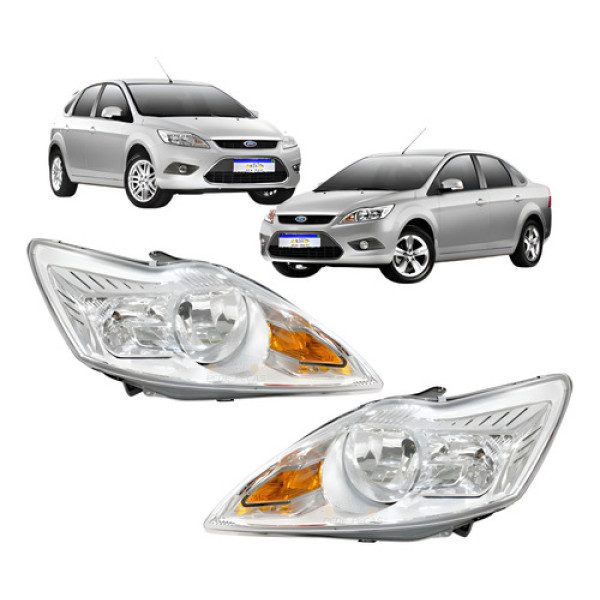 Par Farol Focus Ford 2009 2010 2011 2012 2013 2014 Cromado Direito