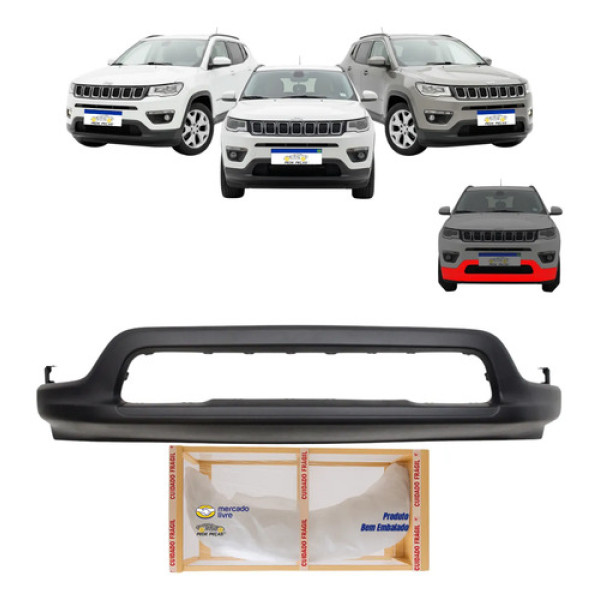 Spoiler Parachoque Dianteiro Jeep Compass 2017 A 2021