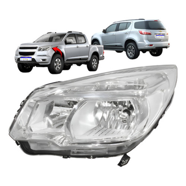 Farol Gm S10 Trailblazer 2012 2013 2014 2015 2016 L.e Novo Esquerdo