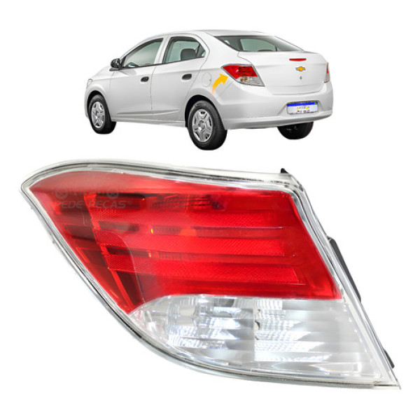 Lanterna Gm Prisma 2013 2014 2015 2016 Joy 2017 2018 2019 Le Esquerdo Vermelho